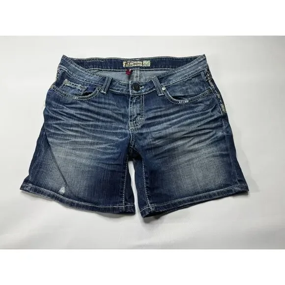 BKE Women's Blue Denim Shorts - Picture 1 of 6